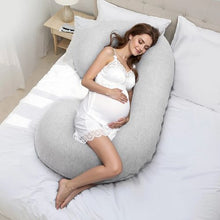 C-Shaped Full Body Pregnancy Pillow – Soft Maternity Support for Back & Belly
