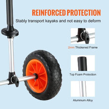 Heavy Duty Kayak & Canoe Cart – 280 lbs Detachable 10" Solid Tires, Adjustable Width Foam Protection