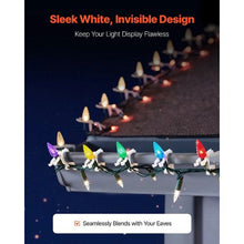 C3 and C4 Mini Outside String Lights Weatherproof Holiday Outdoor Lighting Hanging Hooks (Pack of 200)