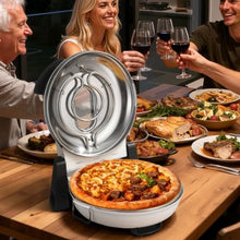 12-Inch Electric Pizza Oven 1200W Cordierite Stone 5-Mode Temperature Control 788°F (White)
