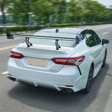 GT Wing Car Spoiler 53.1" Double Deck Adjustable Aluminum Rear Wing (Black)
