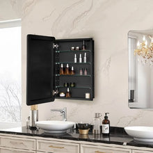 20x30 Inch Medicine Cabinet with Mirror Aluminum Frame 4-Layer Adjustable Shelves, Recessed & Wall-Mounted for Bathroom