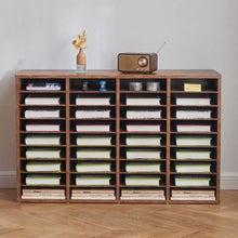 36-Compartment Wooden Literature Organizer Mail Sorter – (Dark Brown)