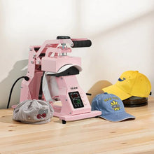 Hat Heat Press 2 Interchangeable Platens Temp & Time Control HTV & Sublimation (Pink)