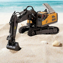 Remote Control Excavator Toy – 1:20 Scale 11-Channel RC Digger with Lights & Sounds Full-Function Construction Vehicle 2 Batteries