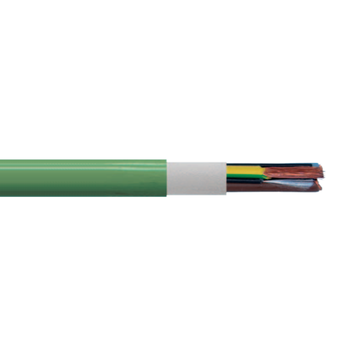 4 AWG 2C Bare Copper Unshielded Green Thermoplastic Halogen-Free 0.6/1KV Gaalflex Control 1000 BH Cable