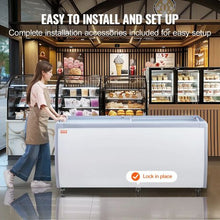 20 cu.ft Commercial Ice Cream Display Case with 12 Large Tubs 2 Sliding Glass Doors RI-560DC