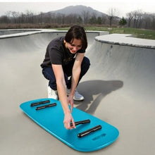 Wooden Balance Board with Roller Magnetic Stoppers & Rack (Blue)
