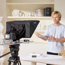 16-Inch Aluminum Floor Teleprompter Adjustable Angle Remote Control