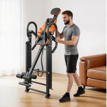 300 LBS Inversion Table Heavy-Duty Back Stretcher Dual-Roller Locking Adjustable Tether Strap