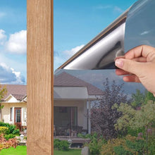 35.4" x 13.1 ft One-Way Window Privacy Film Reflective Heat Control Static Cling Black-Silver