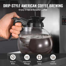 12-Cup Commercial Drip Coffee Maker with 2 Carafes & Warmer Plates – Stainless Steel Brewer for Restaurants Offices