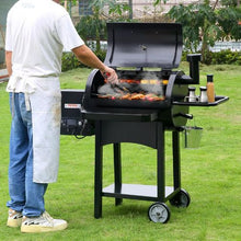53-Inch Portable Charcoal Grill Propane Gas with Cover and Cart Heavy Duty Iron BBQ Grill for Outdoor Cooking – (Black)