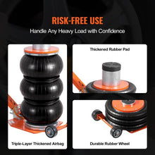 11000 lbs  Triple Bag Air Jack for Cars Garages Repair ZG-A+