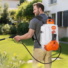 4 Gallon Battery Powered Backpack Sprayer Electric Weed & Garden Sprayer with Adjustable 0-90 PSI and 2 Wands