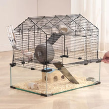 22.8"x15"x21.3" 360° Hamster Cage – Ventilated Habitat with Water Bottle