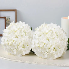 9.8 Inch White Bouquet Arrangement Artificial Silk Hydrangea Flowers