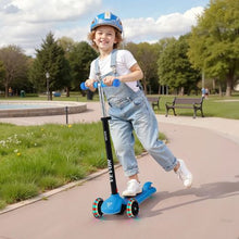 3-Wheel Kick Scooter for Kids 3+ Light-Up Wheels Adjustable Handlebar Anti-Slip Deck Lightweight Aluminum Frame