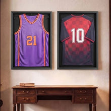 Jersey Frame Display Case 35.4 x 27.6 in Lockable Wooden Shadow Box with UV Protection PC Panel & Hanger for Sports Jerseys
