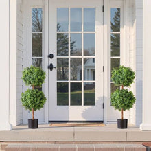 36 In Artificial Topiary Boxwood Double Ball 2 Set for Outdoor&Indoor