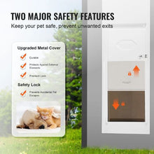 13 5/8" x 23 5/8" Dog Door for Sliding Glass Door for Sliding Doors with Hinge Structure Flap for Large-Sized Dogs