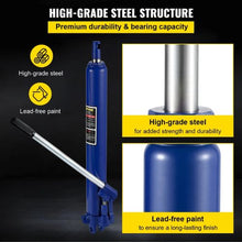 8 Tons Hydraulic Long Ram 17363 lbs Capacity with Single Piston Pump and Clevis for Garage & Shop