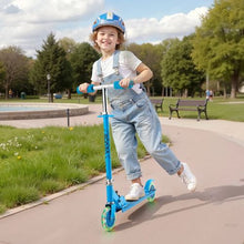 2-Wheel Kick Scooter for Kids 3+ Light-Up Wheels Adjustable Handlebar Anti-Slip Deck Lightweight