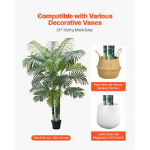 6.5 ft Artificial Areca Palm Tree with White Tall Planter for Home Office Living Room
