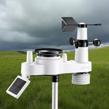 7-in-1 Wi-Fi Weather Station 7.5-Inch VA Display Solar Outdoor Sensor Rain Gauge Wind Speed Temperature & Humidity