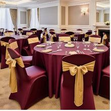 50PCS Burgundy Polyester Spandex Chair Covers Stretch Slipcovers for Wedding Party & Banquet Fits Chairs up to 20.08 x 17.72 x 37.4 Inches
