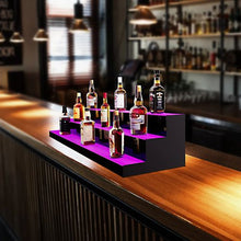 60" LED Lighted 3-Tier Liquor Shelf with Remote & App Control