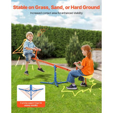 360° Swivel Kids Seesaw, Sit & Spin Teeter Totter with 3-Prong Legs, 100 lbs per Seat, Outdoor Toy for Ages 3+