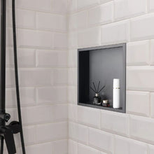 13 x 13 x 4 Inch Shower Niche Stainless Steel Recessed Wall Storage Waterproof (Black)