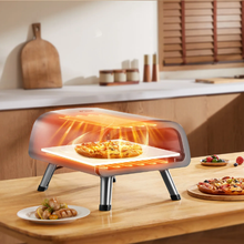 12" Electric Pizza Oven 850°F Stainless Steel Countertop Pizza Maker with Stone & Spatula