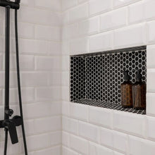 16 x 28 Inch Shower Niche Recessed Wall Storage with Adjustable Shelf (Black)