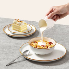 White Dinnerware Set Ceramic Plates and Bowls Sets HL8SS-03 (Pack of 32)