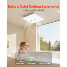 Bathroom Exhaust Fan with LED Light, 80 CFM 4000K Quiet Vent Fan 1.5 Sones