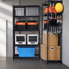 5-Tier Heavy Duty Metal Storage Shelves 2000 lbs Capacity Adjustable Garage Shelving Unit (Black)