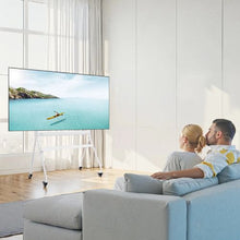 35-100" Rolling TV Stand, Portable with Wheels for Home & Office (Four Brackets), Fixed Mobility, Fits Screen Size: 81.3-215.9 cm, One-Layer Tray