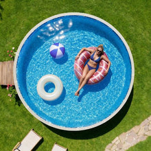 18ft Round Pool Liner – Overlap Vinyl for 52in Steel Above-Ground Pools Boulder Swirl