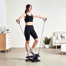 Mini Stair Stepper – Hydraulic Fitness Stepper with Resistance Bands Full Body Workout LCD Monitor 330LBS Capacity
