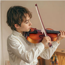 1/2 Size Violin Set Brown Solid Wood Beginner Fiddle with Hard Case & Accessories
