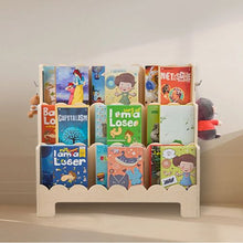 3-Tier Montessori Bookshelf with Front Facing Design & Dual Hooks