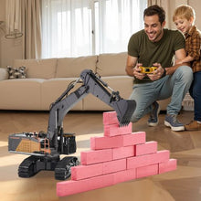 RC Excavator Toy, 1:14 Scale, 22-Channel Remote Control Digger with Metal Shovel, Lights & Sounds