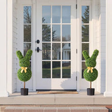 36 In Artificial Topiary Bunny-Shape Boxwood Ball for Outdoor &Indoor
