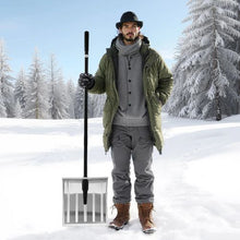 16 In Aluminum Alloy Snow Shovel with Non-Slip Grip Lightweight & Detachable for Driveway Garden & Outdoors
