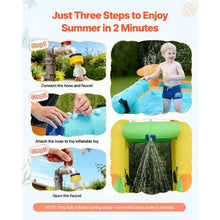 14.9' x 12.8' Inflatable Bounce House with Water Slide Splash Pool & Pretend Market – Kids 3-8