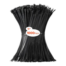 Cable Zip Ties 12-inch Cable Wire Ties 50lbs Tensile Strength 1000 Pack