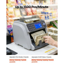 Mixed Denomination Money Counter Machine with CIS/UV/MG/IR/DD/DBL/HLF/CHN Counterfeit Detection Multi-Currency Support External Display