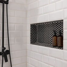 16 x 20 Inch Recessed Shower Niche Waterproof Wall Storage with Adjustable Divider Black